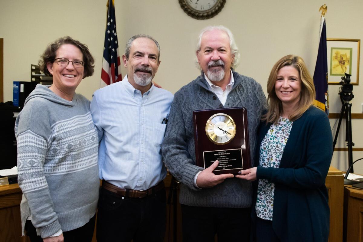 Mayor Wray 10 Year service award