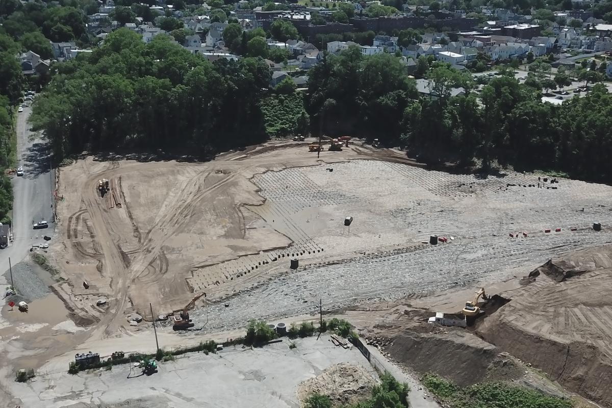 start of fill placement over verthor drains 6/12 /2020