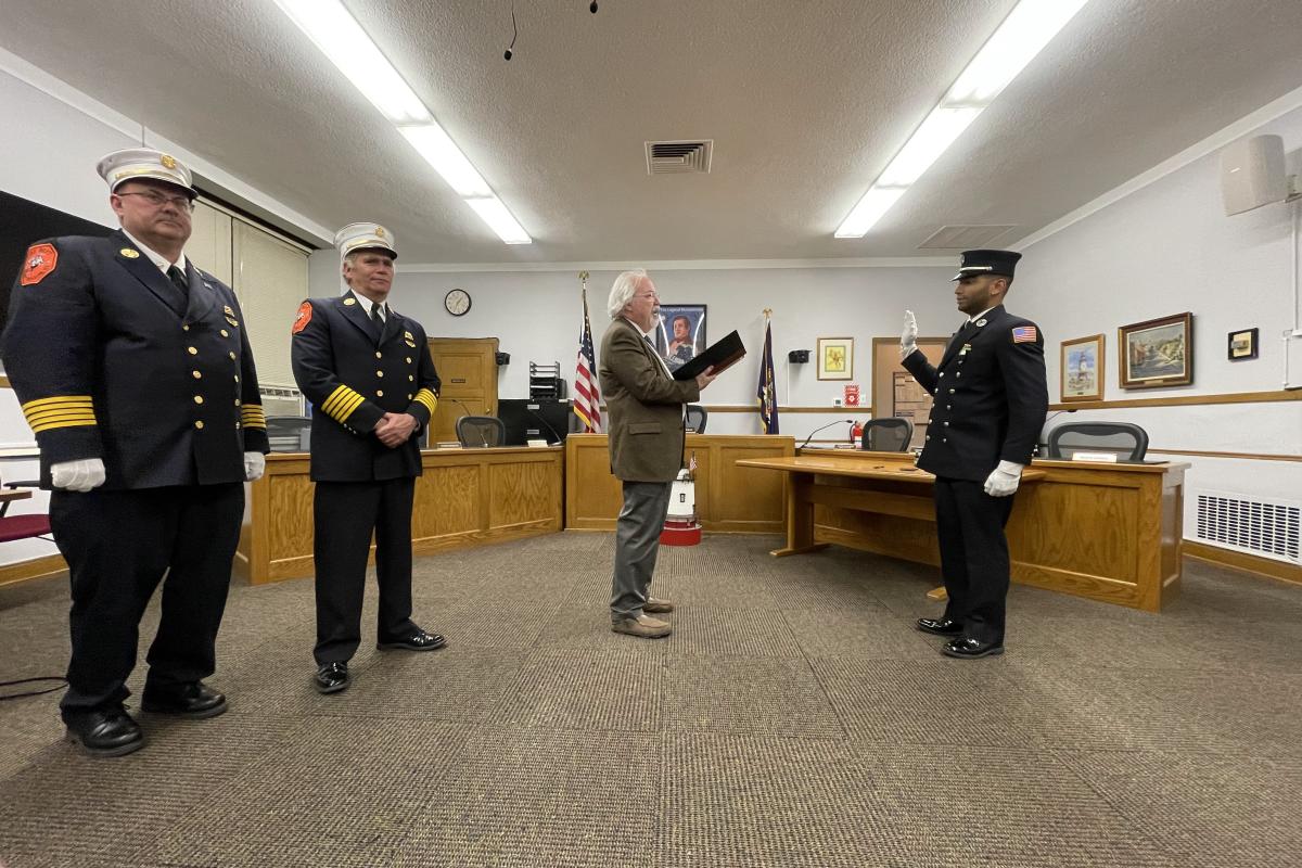 Room Where Officers Are Being Sworn In 1