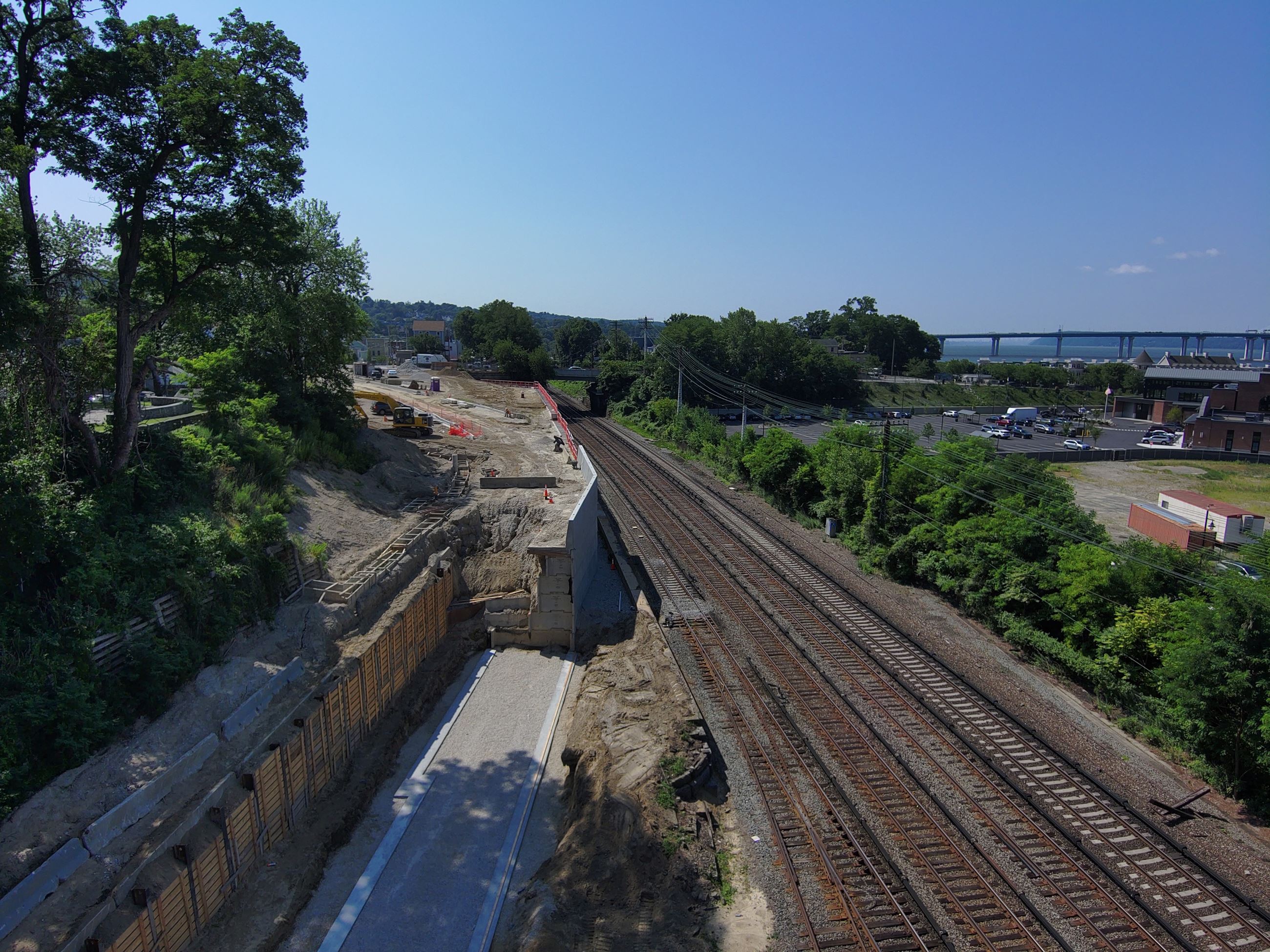 Phase 2 Construction - Clinton St Wall Extension Progress 7-24-25